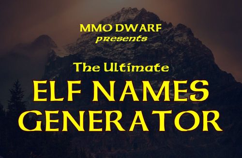your ultimate elf names generator tool makes naming MMORPG or D&D characters easy