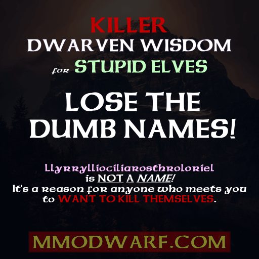 mmorpg elves names are lame